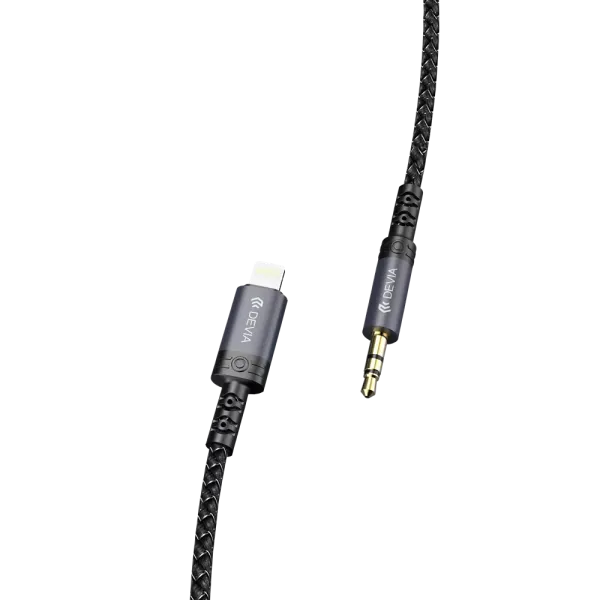 DEVIA Câble Lightning Vers Jack 3,5mm 1m (Noir)