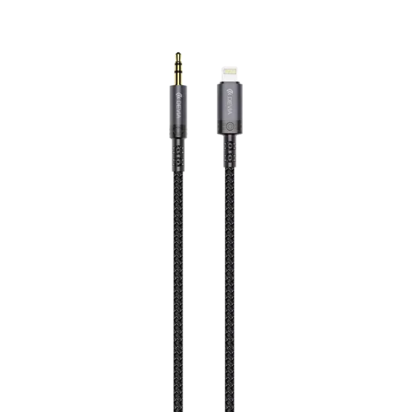 DEVIA Câble Lightning Vers Jack 3,5mm 1m (Noir)
