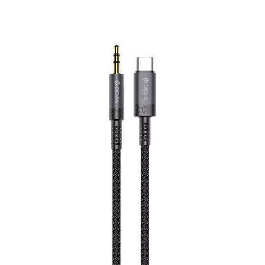 DEVIA Câble USB-C Vers Jack 3,5mm 1m (Noir)