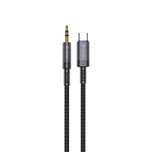 DEVIA Câble USB-C Vers Jack 3,5mm 1m (Noir)
