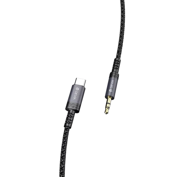DEVIA Câble USB-C Vers Jack 3,5mm 1m (Noir)