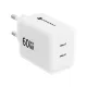 Forcell F-Energy GaN III Chargeur de téléphone USB C vers USB C Blanc