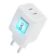 Forcell F-Energy GaN III Chargeur de téléphone USB C vers USB C Blanc