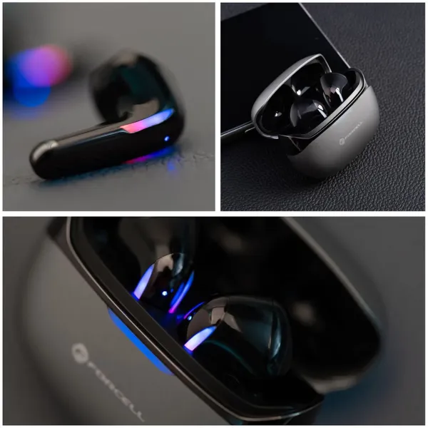 FORCELL F-Audio Pulse Air ENC Écouteurs Sans Fil TWS Bluetooth Noir
