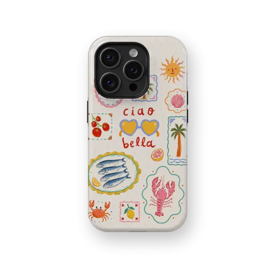 Ciao Bella Riviera | Coque de téléphone 3D 2en1 Ultra-résistante