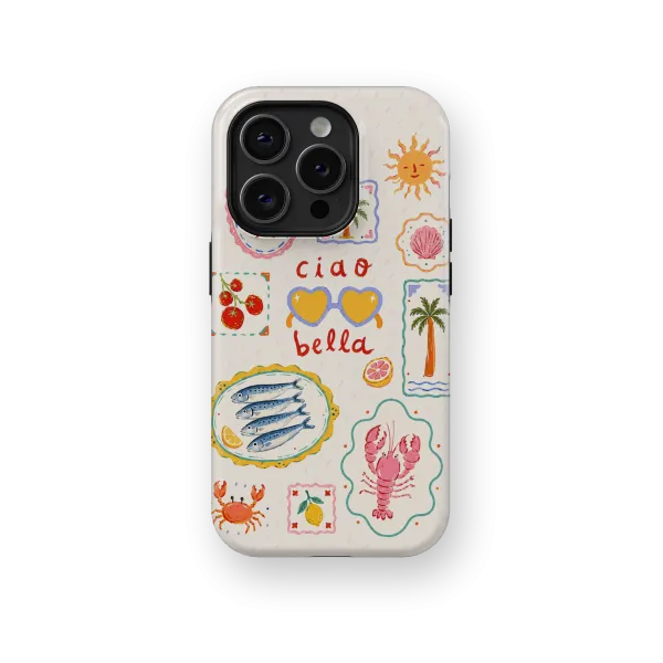 Ciao Bella Riviera | Coque de téléphone 3D 2en1 Ultra-résistante