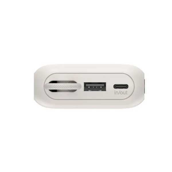 BELKIN Batterie externe 10 000/20 000 mAh 1 USB-C PD 45W + 1 USB-A 18W + 1 Câble USB-C Blanc