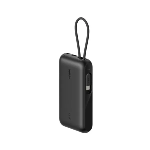 BELKIN Batterie externe 10 000/20 000 mAh 1 USB-C PD 45W + 1 USB-A 18W + 1 Câble USB-C Black