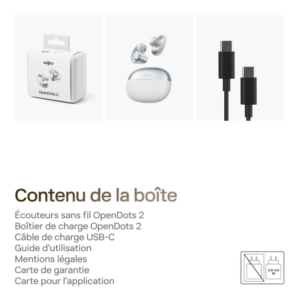 SHOKZ OpenDots 2 – Écouteurs sans fil open-ear à conduction aérienne Argent