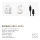 SHOKZ OpenDots 2 – Écouteurs sans fil open-ear à conduction aérienne Blanc