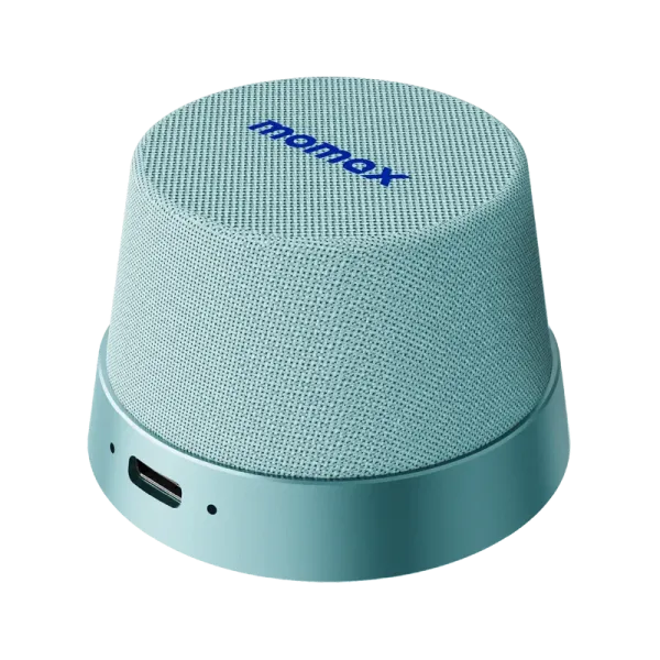 MOMAX Enceinte Bluetooth 1-Vibe Go Mag - Enceinte magnétique MagSafe IPX6 Bleu clair