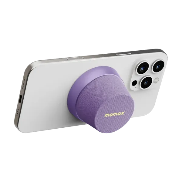 MOMAX Enceinte Bluetooth 1-Vibe Go Mag - Enceinte magnétique MagSafe IPX6 Violet