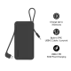 MOMAX Batterie externe Power Vital+ 10000 mAh avec 2 câbles USB-C intégrés Charge rapide 30W