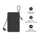 MOMAX Batterie externe Power Vital+ 20000 mAh avec 2 câbles USB-C intégrés Charge rapide 30W Noir