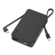 MOMAX Batterie externe Power Vital+ 20000 mAh avec 2 câbles USB-C intégrés Charge rapide 30W Noir