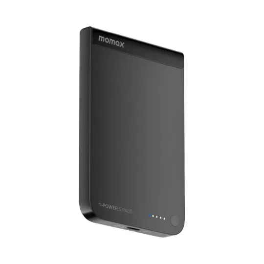 MOMAX Batterie externe magnétique Qi2 1-Power S.Pass 5000 mAh Charge sans fil 15W