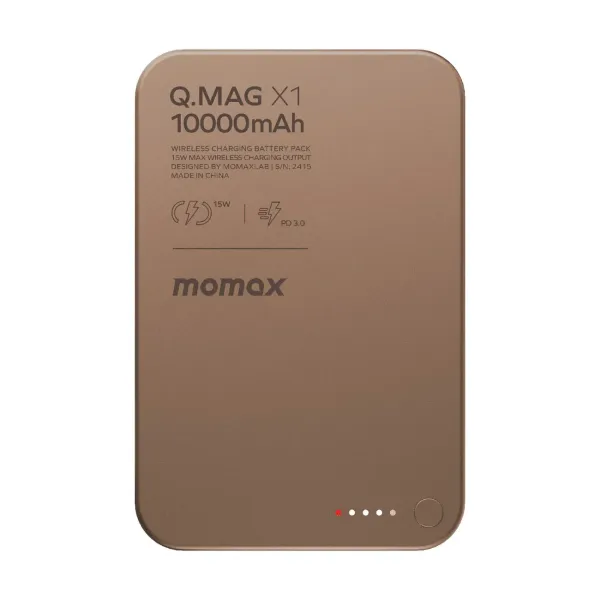 MOMAX Batterie externe magnétique Q.Mag X1 10000 mAh Gen 2 Bronze