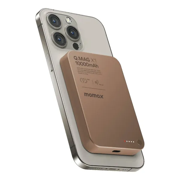 MOMAX Batterie externe magnétique Q.Mag X1 10000 mAh Gen 2 Bronze