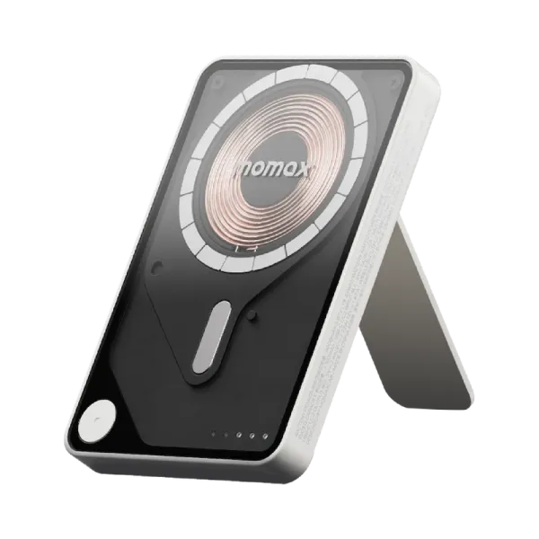 MOMAX Batterie externe magnétique 1-Power X Pro USB-C 5000 mAh Blanc