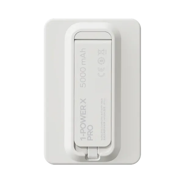 MOMAX Batterie externe magnétique 1-Power X Pro USB-C 5000 mAh Blanc