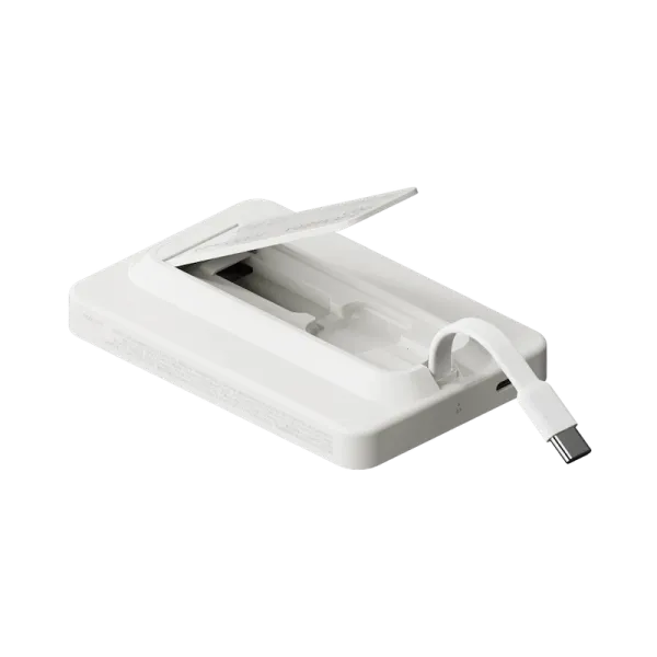 MOMAX Batterie externe magnétique 1-Power X Pro USB-C 5000 mAh Blanc