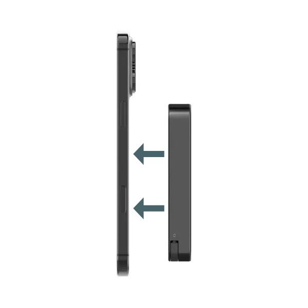 MOMAX Batterie externe magnétique 1-Power F.Pass+ 10000mAh avec câble USB-C intégré Noir