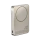 MOMAX Batterie externe magnétique 1-Power F.Pass+ 10000mAh avec câble USB-C intégré Argent Titane