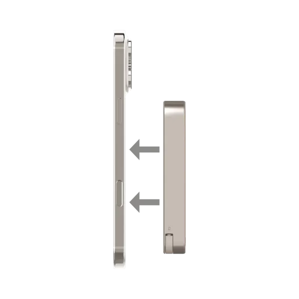 MOMAX Batterie externe magnétique 1-Power F.Pass+ 10000mAh avec câble USB-C intégré Argent Titane
