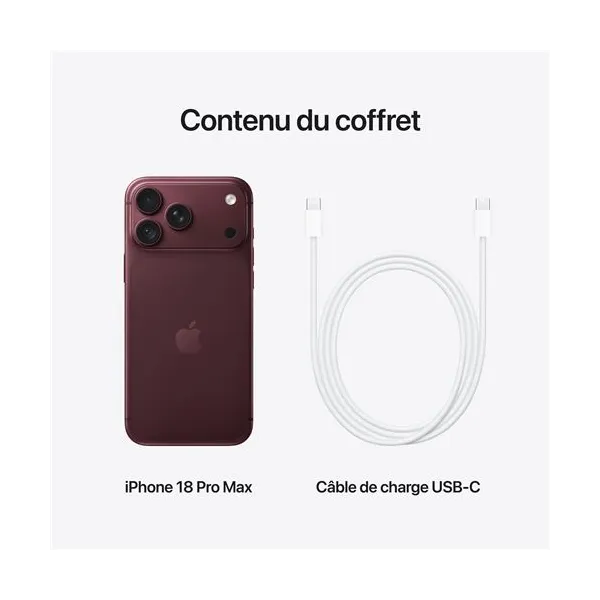 iPhone 18 Pro Max - Neuf Bordeaux
