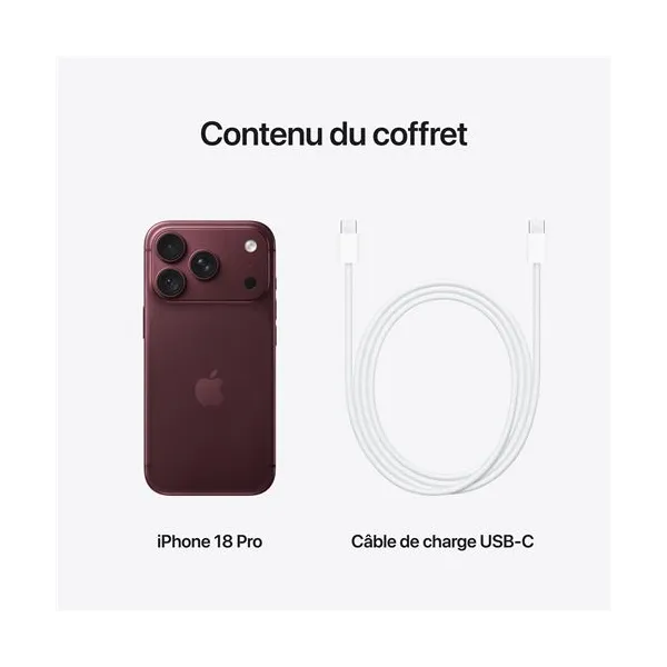 APPLE iPhone 18 Pro - Neuf Bordeaux