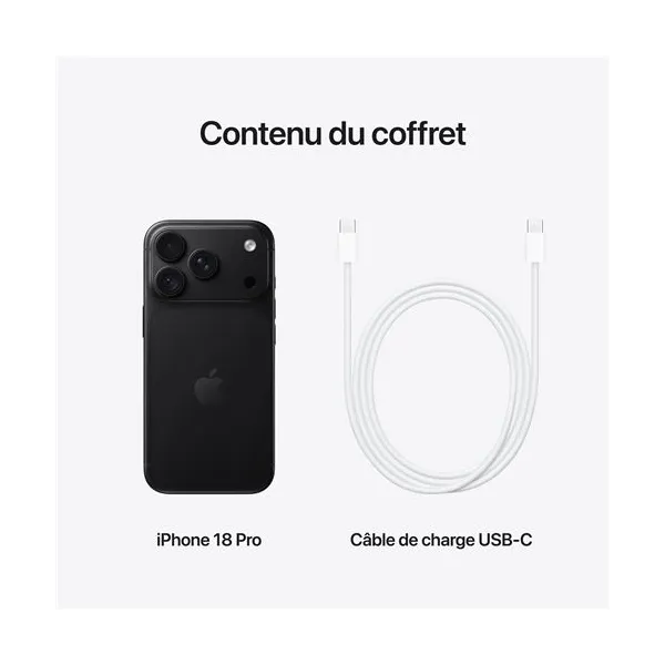 APPLE iPhone 18 Pro - Neuf Noir