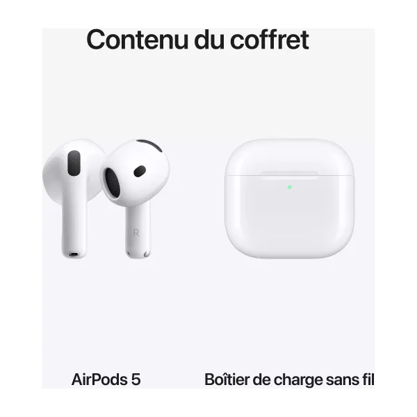 APPLE AirPods 5 boitier de charge sans fil ANC - Neuf