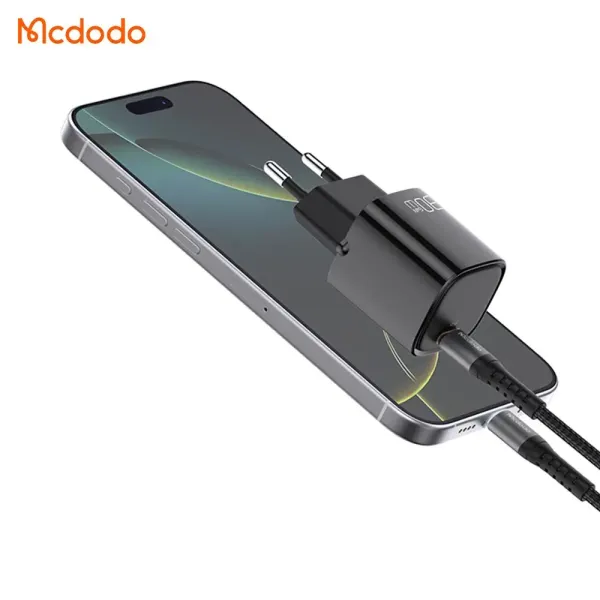 MCDODO Chargeur Secteur USB-C avec Câble USB-C vers USB-C 30W 1m Noir