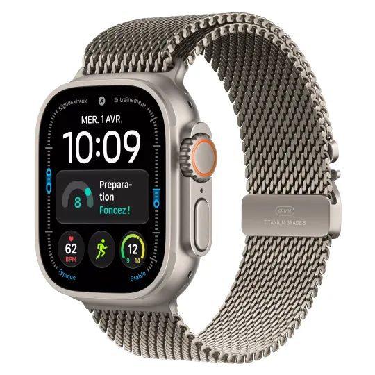 APPLE Watch Ultra 4 Bracelet Milanais Titane GPS + Cellular - Neuf Titan Naturel