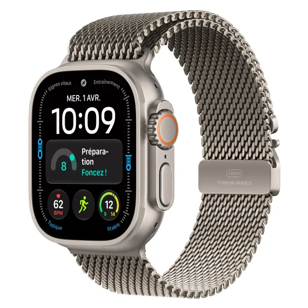 APPLE Watch Ultra 4 Bracelet Milanais Titane GPS + Cellular - Neuf Titan Naturel