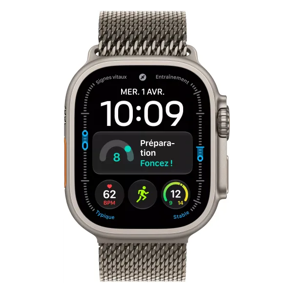 APPLE Watch Ultra 4 Bracelet Milanais Titane GPS + Cellular - Neuf Titan Naturel