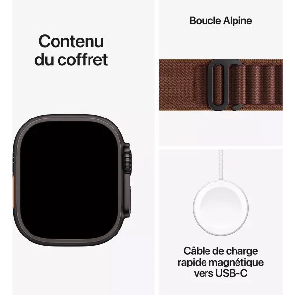 APPLE Watch Ultra 4 Bracelet Trail GPS + Cellular - Neuf Bordeaux