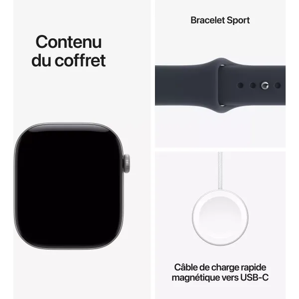 APPLE Watch Séries 12 Bracelet Sport WIFI - Neuf Bleu