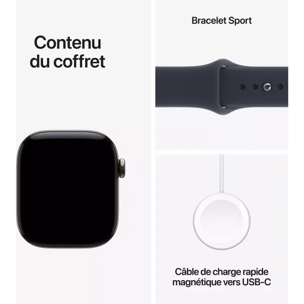 APPLE Watch Séries 12 Bracelet Sport WIFI + Cellular - Neuf Bleu foncé