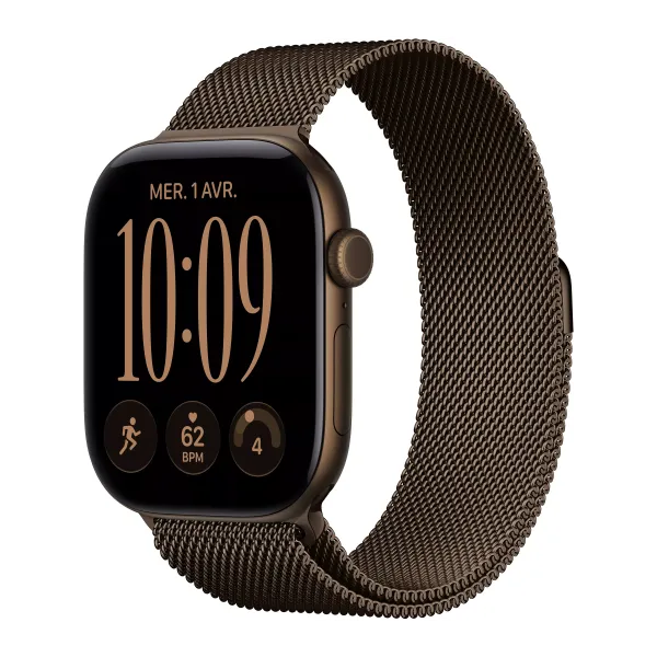 APPLE Watch Séries 12 Bracelet Milanais WIFI - Neuf Bronze