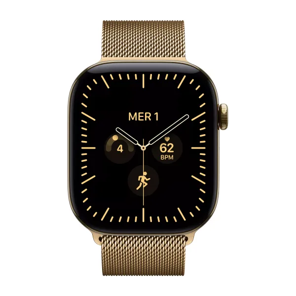 APPLE Watch Séries 12 Bracelet Milanais WIFI + Cellular - Neuf Or