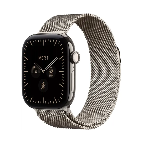 APPLE Watch Séries 12 Bracelet Milanais WIFI + Cellular - Neuf Argent