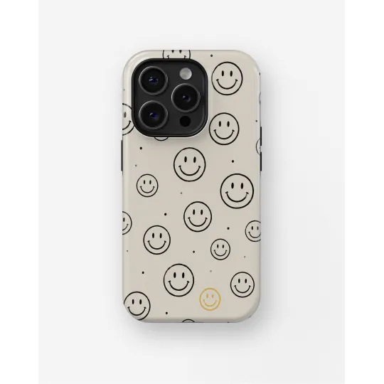 Smiley Beige | Coque de téléphone 3D 2en1 Ultra-résistante