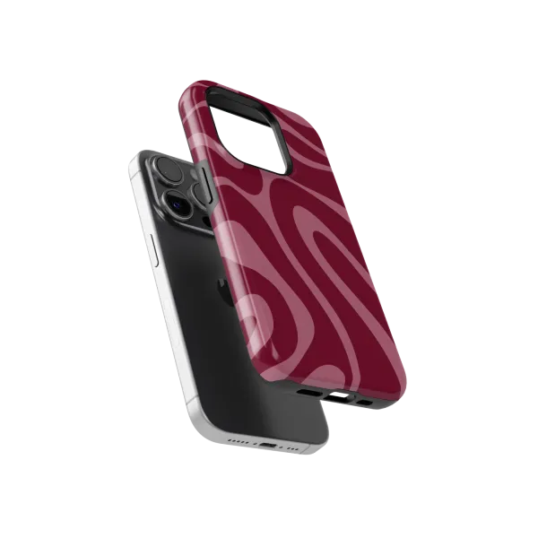 Bordeaux Groove | Coque de téléphone 3D 2en1 Ultra-résistante