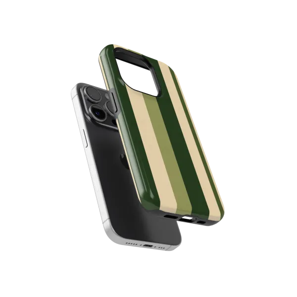 Olive Stripes | Coque de téléphone 3D 2en1 Ultra-résistante
