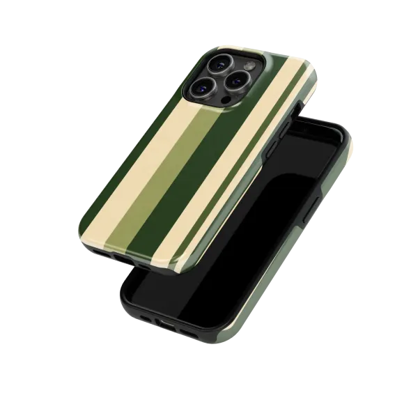 Olive Stripes | Coque de téléphone 3D 2en1 Ultra-résistante