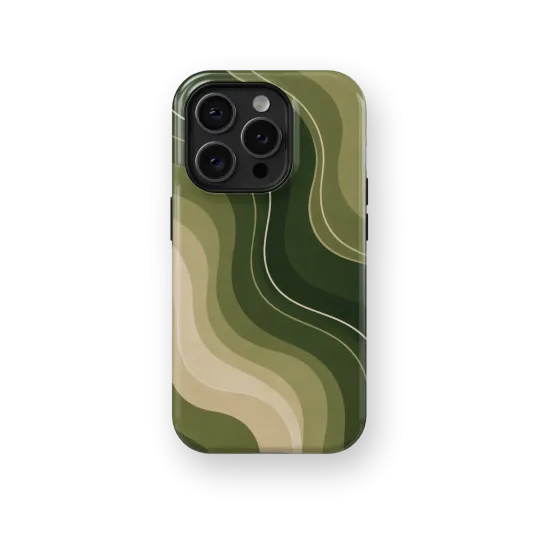 Olive Waves | Coque de téléphone 3D 2en1 Ultra-résistante