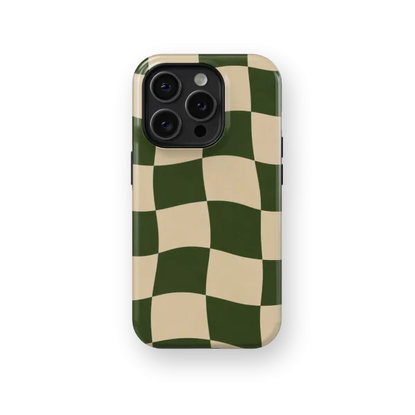 Olive Checker | Coque de téléphone 3D 2en1 Ultra-résistante