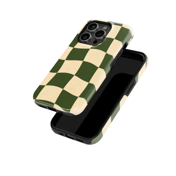 Olive Checker | Coque de téléphone 3D 2en1 Ultra-résistante