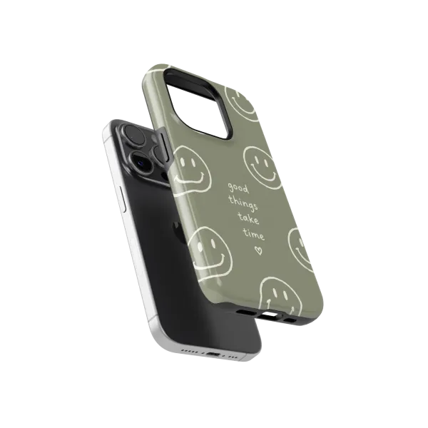 Smiley Vert | Coque de téléphone 3D 2en1 Ultra-résistante
